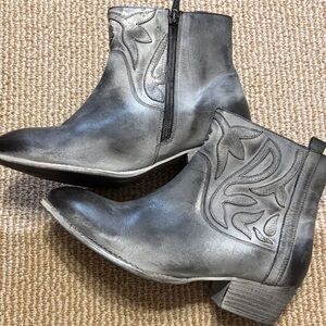 Roan Western Charcoal Ankle Booties